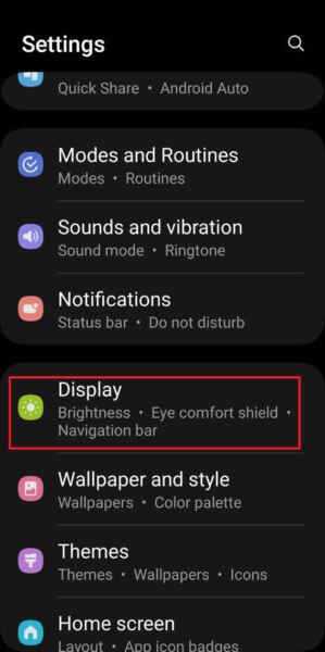 brighten the screen on Android