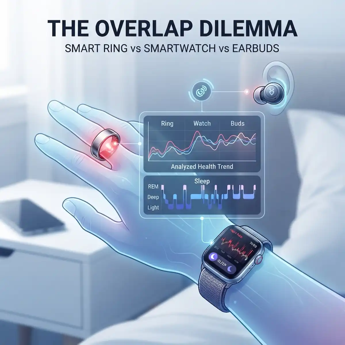 Smart Ring vs Smartwatch vs Earbuds Heart Rate and Sleep Tracking Accuracy 1 Smart Ring vs Smartwatch vs Earbuds