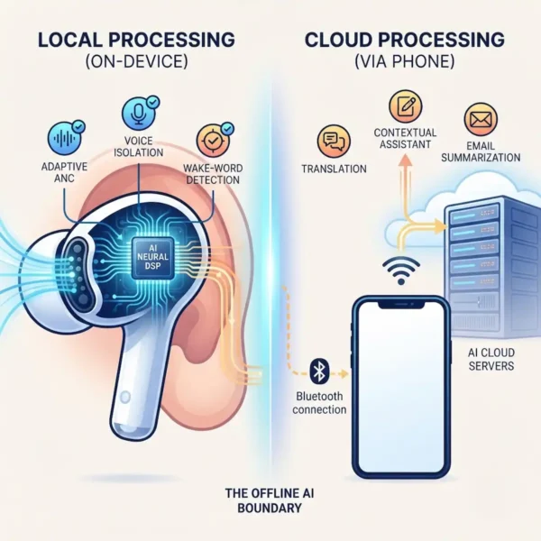 offline ai earbud boundaries