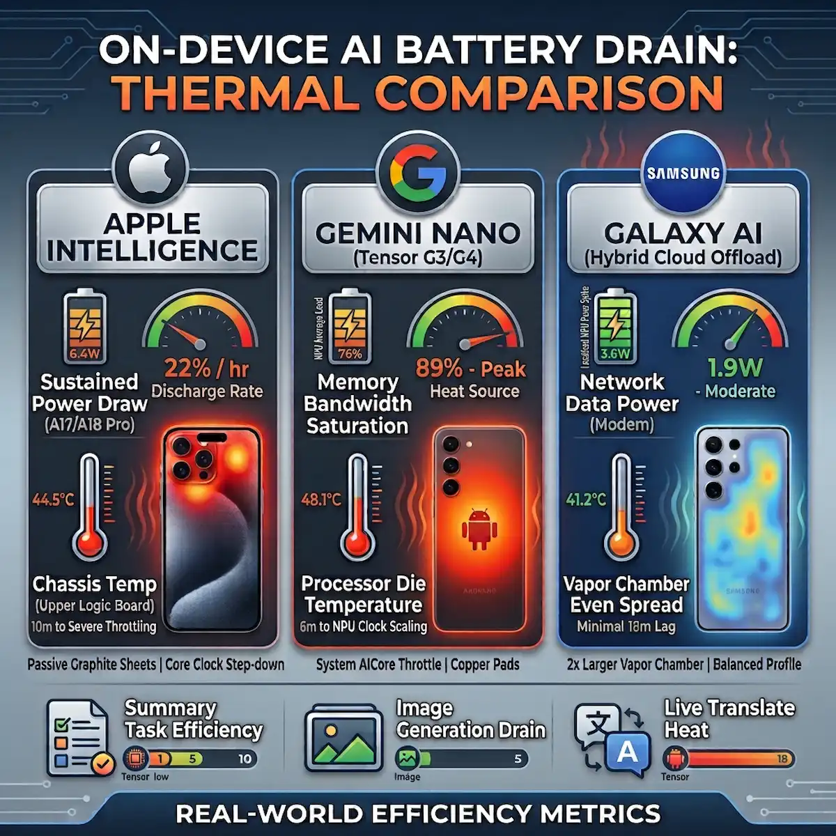 On-Device AI Battery Drain: Real-World Mobile Thermal Comparison 1 on-device AI battery drain